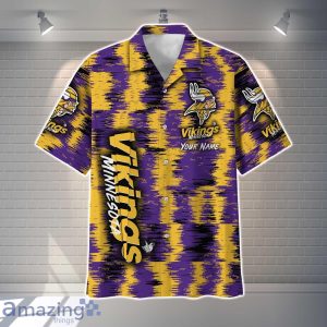 Minnesota Vikings NFL Hawaiian Shirt Vintage Custom Name For Fans Product Photo 2