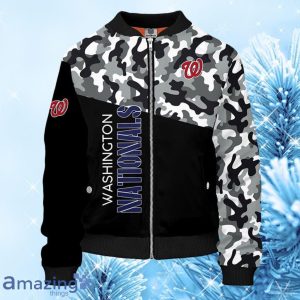 MLB Washington Nationals Camouflage Black Bomber Jacket Gift For Fans Product Photo 1