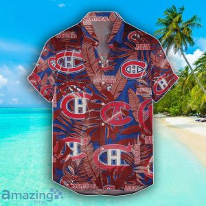 Montreal Canadiens Set Hawaiian Shirt And Shorts Combo Retro Style For Fans Product Photo 2