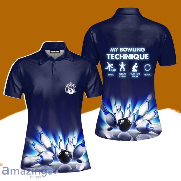My Bowling Technique Polo Shirt For Women Gift Golf Lover Product Photo 1