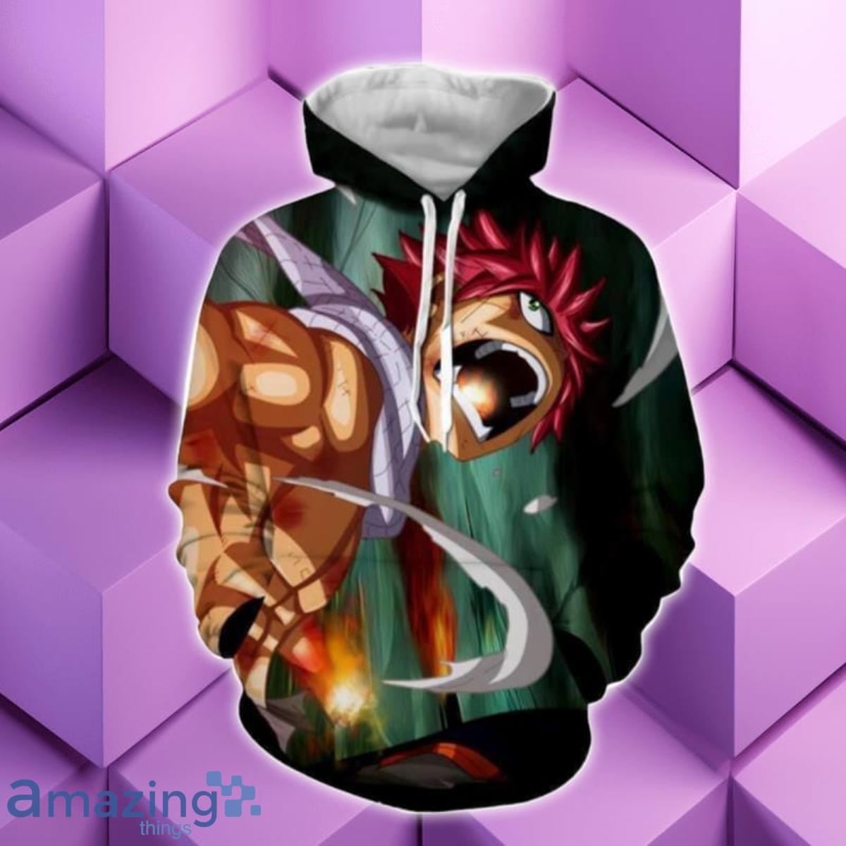 Natsu Dragneel Black Fairy Tail 3D Hoodie Best Gift For Men And Women image Natsu Dragneel Black Fairy Tail 3D Hoodie Best Gift For Men And Women Product Photo 1