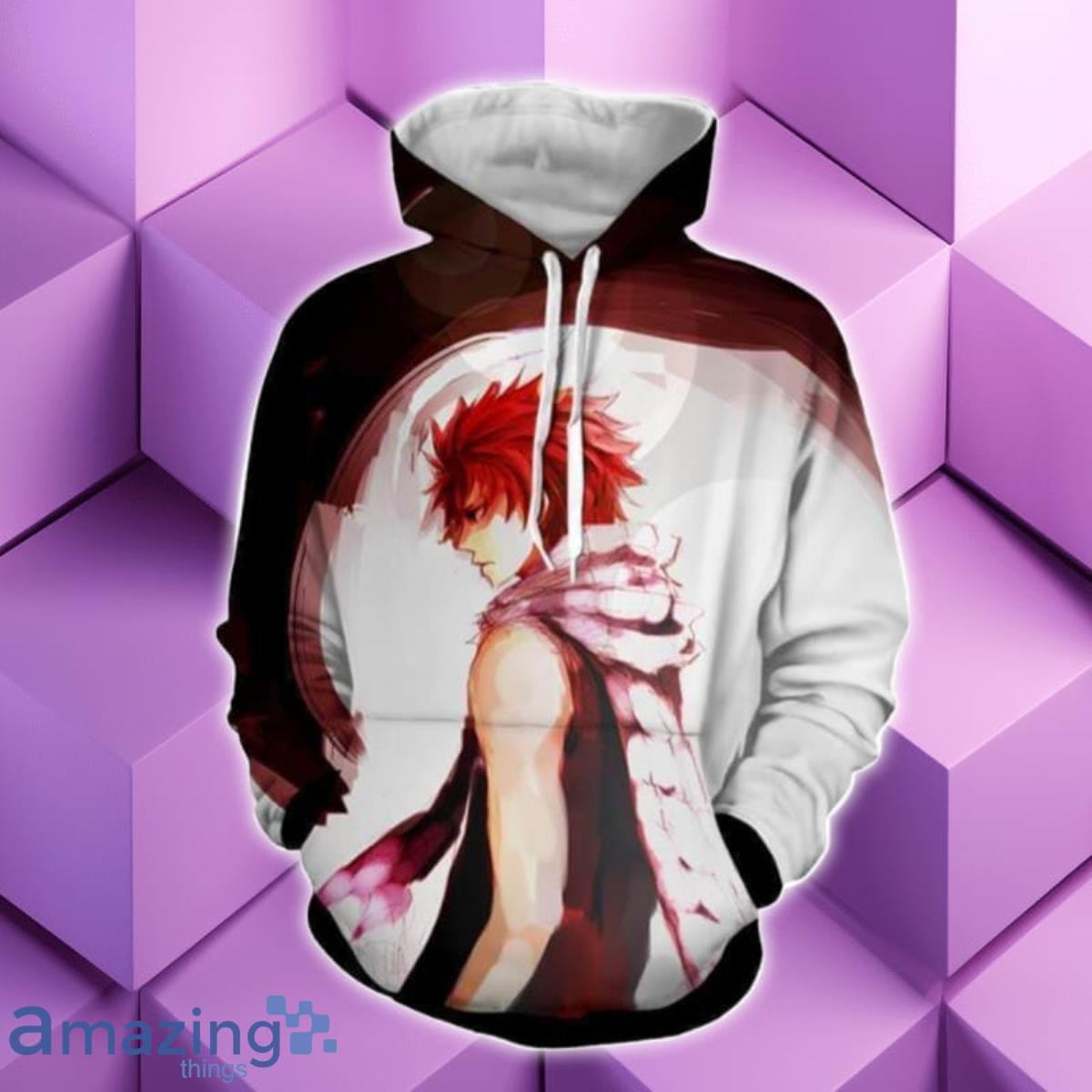Natsu Dragneel Fairy Tail Black & White 3D Hoodie Best Gift For Men And Women image Natsu Dragneel Fairy Tail Black & White 3D Hoodie Best Gift For Men And Women Product Photo 1