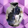 Navy Blue Parrot And Pered Custom 3D Hoodie Best Gift For Men And Women