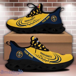 NBA Denver Nuggets Custom Name Personalized Sneakers Max Soul Shoes For Fans Product Photo 2