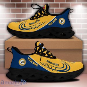 NBA Indiana Pacers Custom Name Personalized Sneakers Max Soul Shoes For Fans Product Photo 2