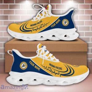 NBA Indiana Pacers Custom Name Personalized Sneakers Max Soul Shoes For Fans Product Photo 1