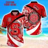 NC State Wolfpack Custom Name Floral Hawaiian Shirt Summer Beach Shirt For Fans