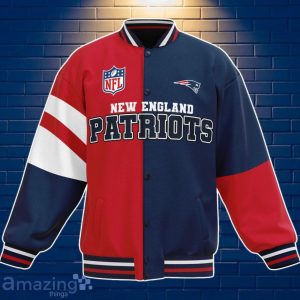 New Engl& Patriots Baseball Jacket Custom Number & Name Youth Style For Fans Product Photo 3