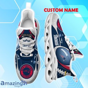 New England Patriots NFL Fan Edition Custom Name Max Soul Comfort Shoes Product Photo 4