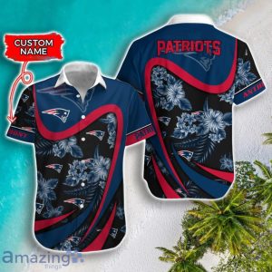 New England Patriots NFL Floral Hawaiian Shirt And Shorts Custom Name Casual Comfort Combo For Fans Product Photo 2