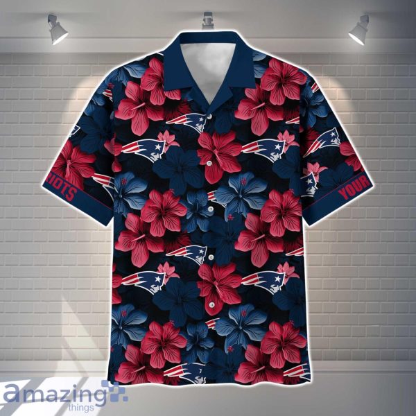 New England Patriots NFL Flower Hawaiian Shirt Custom Name Gift Ideas For Men Women Product Photo 2