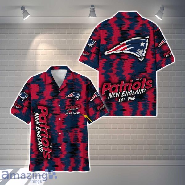 New England Patriots NFL Hawaiian Shirt Vintage Custom Name For Fans Product Photo 1