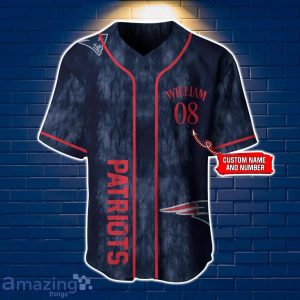 New England Patriots NFL Jersey Baseball Shirt Exclusive Custom Number & Name Gift For Fans Product Photo 2
