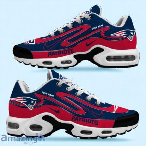 New England Patriots TN Sport Shoes Best Gift For NFL Fans Double Swoosh Custom Name Product Photo 2