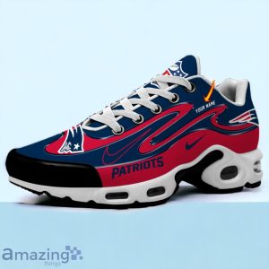 New England Patriots TN Sport Shoes Best Gift For NFL Fans Double Swoosh Custom Name Product Photo 1