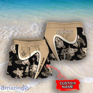 New Orleans Saints NFL Floral Hawaiian Shirt And Shorts Custom Name Casual Comfort Combo For Fans Product Photo 4