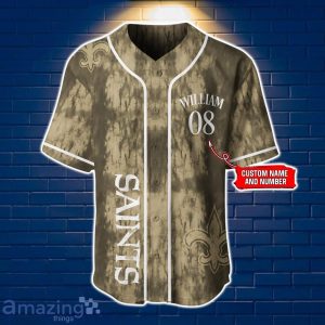 New Orleans Saints NFL Jersey Baseball Shirt Exclusive Custom Number & Name Gift For Fans Product Photo 2