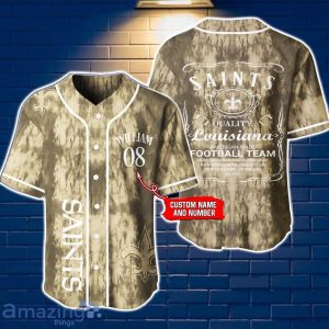 New Orleans Saints NFL Jersey Baseball Shirt Exclusive Custom Number & Name Gift For Fans Product Photo 1