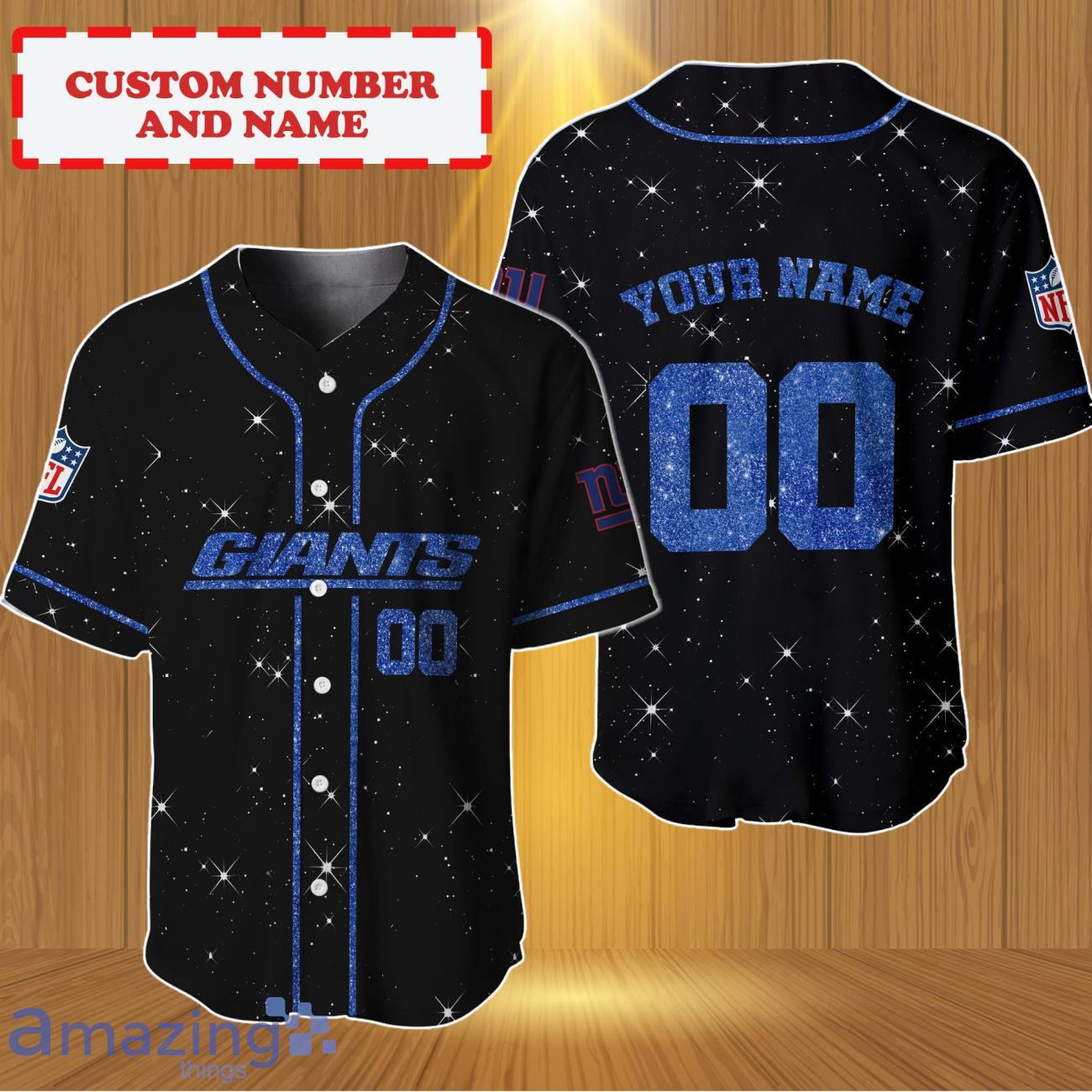 New York Giants NFL Baseball Jersey Custom Number & Name Inspired Gift For Real Fans image New York Giants NFL Baseball Jersey Custom Number & Name Inspired Gift For Real Fans Product Photo 1