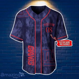New York Giants NFL Jersey Baseball Shirt Exclusive Custom Number & Name Gift For Fans Product Photo 2