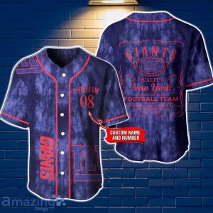 New York Giants NFL Jersey Baseball Shirt Exclusive Custom Number & Name Gift For Fans Product Photo 1
