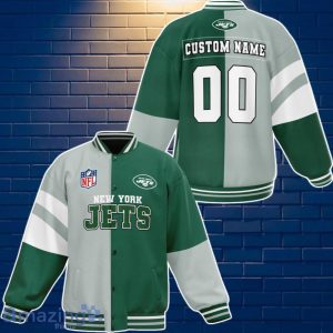 New York Jets Baseball Jacket Custom Number & Name Youth Style For Fans Product Photo 1