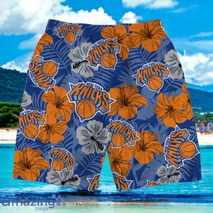 New York Knicks NBA Team Logo Hawaiian Shirt And Short Vintage Pattern Product Photo 4
