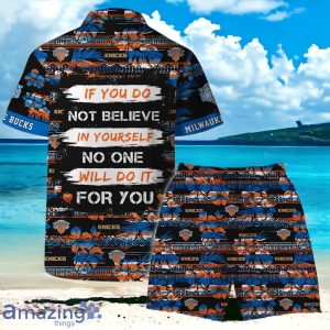 New York Knicks Team Logo Pattern Vintage Hawaiian Shirt And Short Product Photo 2
