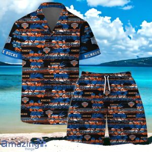 New York Knicks Team Logo Pattern Vintage Hawaiian Shirt And Short Product Photo 1