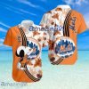 New York Mets Logo Snoopy Pattern Tropical Button Down Hawaiian Shirt