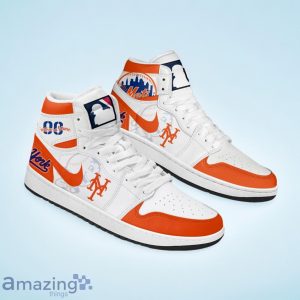 New York Mets MLB Air Jordan Hightop Custom Number & Name Trending Shoes Product Photo 2