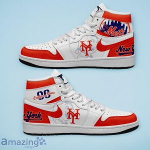 New York Mets MLB Air Jordan Hightop Custom Number & Name Trending Shoes Product Photo 1