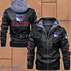 New York Rangers 2D Leather Jacket Gift For Men And Women With Hood Product Photo 1