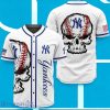 New York Yankees Skull White Baseball Jersey Shirt Best Gift For Men And Women