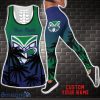New Zealand Warriors NRL Combo Hollow Tank Top and Leggings Custom Name Gift For Women