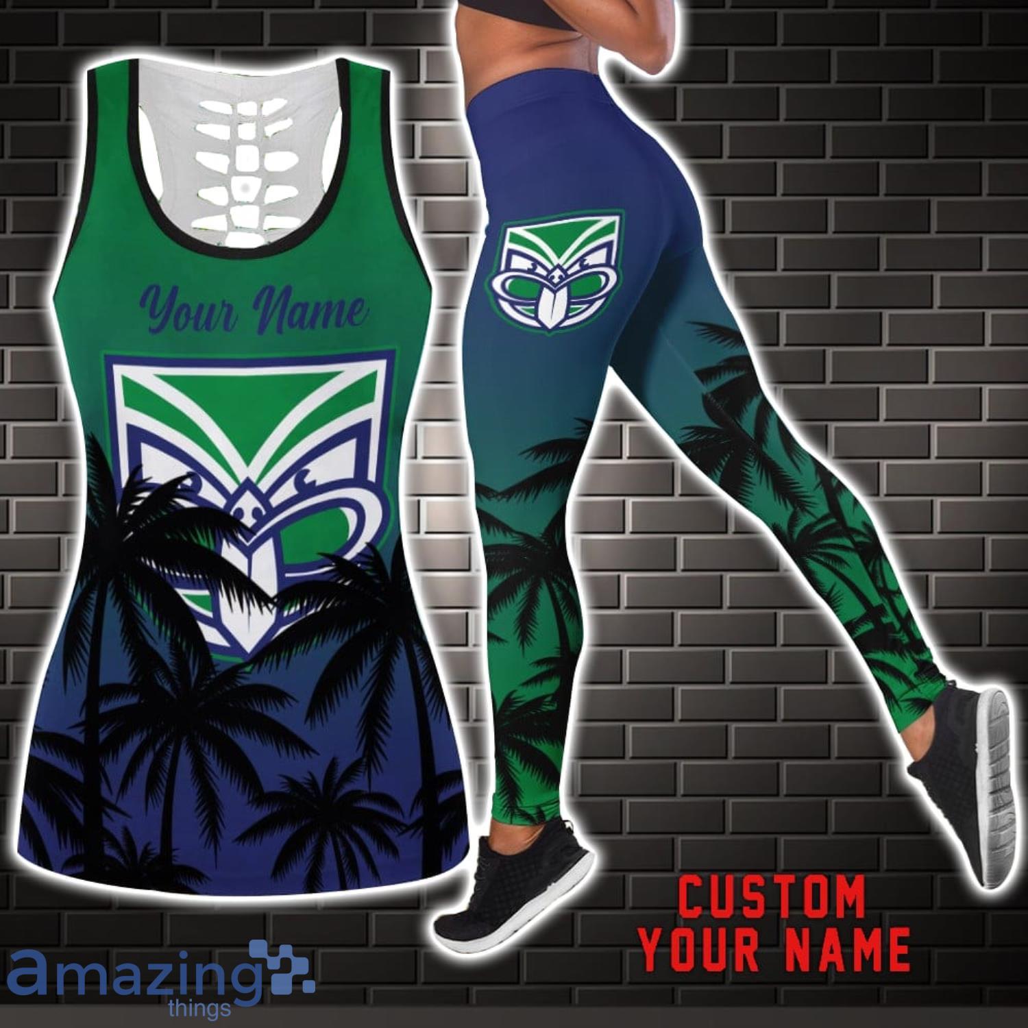 New Zealand Warriors NRL Combo Hollow Tank Top and Leggings Custom Name Gift For Women image New Zealand Warriors NRL Combo Hollow Tank Top and Leggings Custom Name Gift For Women Product Photo 1