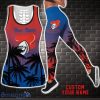 Newcastle Knights NRL Combo Hollow Tank Top and Leggings Custom Name Gift For Women