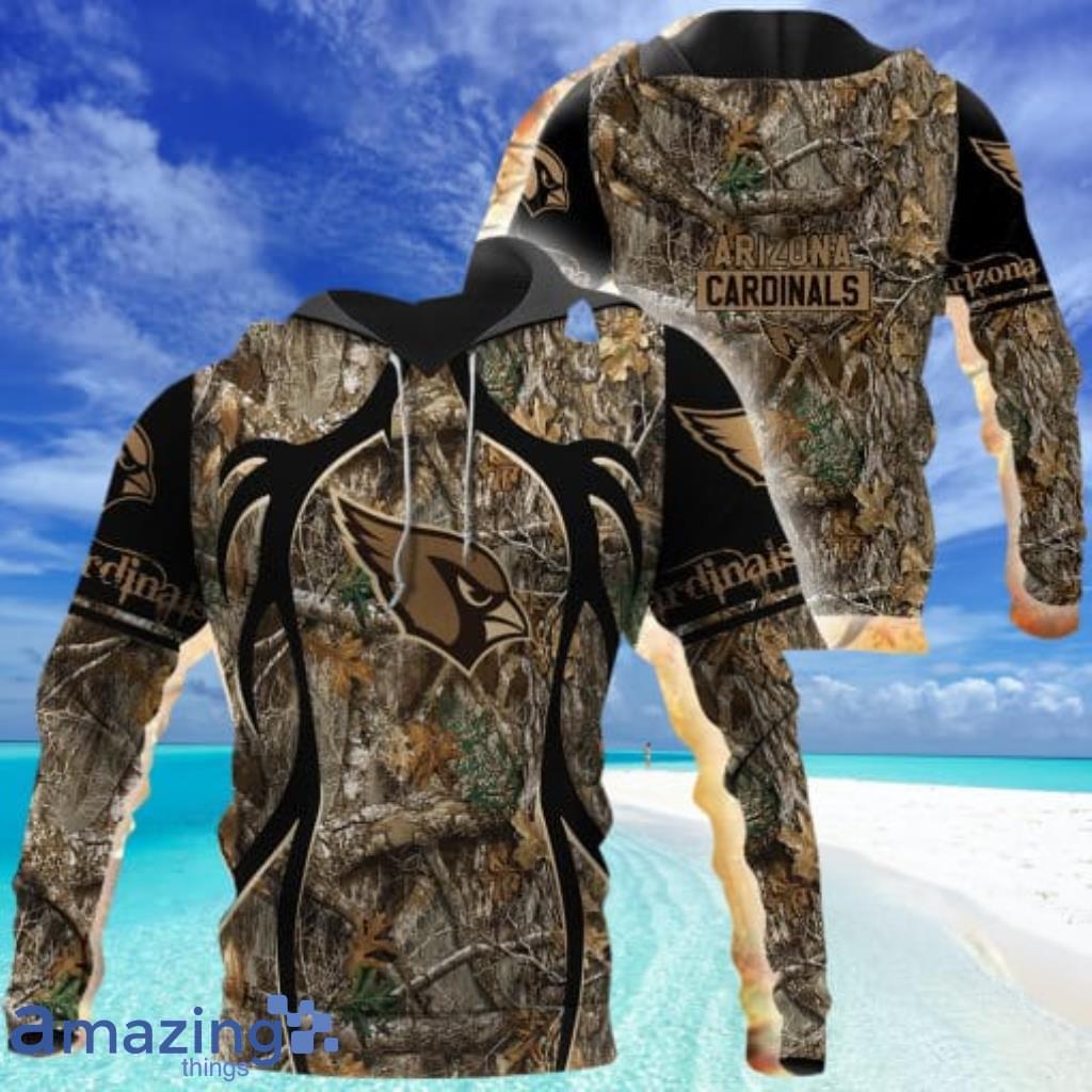 NFL Arizona Cardinals Hoodie 3D All Over Print Camo Grey Hunting Deer Perfect Gift image NFL Arizona Cardinals Hoodie 3D All Over Print Camo Grey Hunting Deer Perfect Gift Product Photo 1