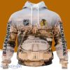 NHL Chicago Blackhawks Personalized Arena Skyline Design 3D Hoodie All Over Print Designed Part For Fans