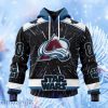 Nhl Colorado Avalanche X Star Wars Meteor Shower Design Hoodie 3D All Over Print Attract Gift For Men And Women