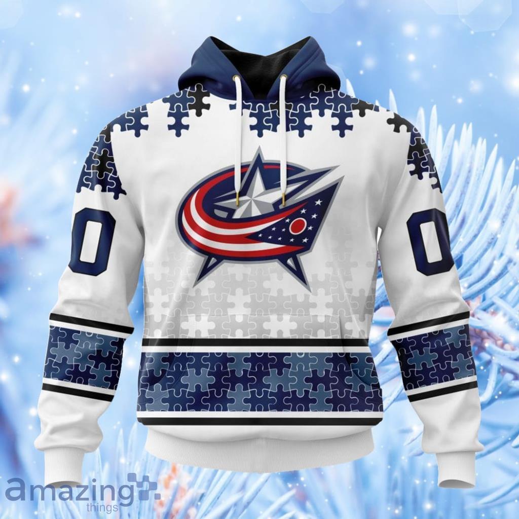 Nhl Columbus Blue Jackets Special Autism Awareness Design With