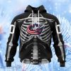 Nhl Columbus Blue Jackets Special Skeleton Costume For Halloween Hoodie 3D All Over Print Attract Gift For Men And Women