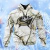 Nhl Columbus Blue Jackets Special White Winter Hunting Camo Design Hoodie 3D All Over Print Attract Gift For Men And Women