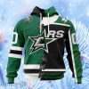 Nhl Dallas Stars Special Home Mix Reverse Retro Personalized Kits Hoodie 3D All Over Print Attract Gift For Men And Women