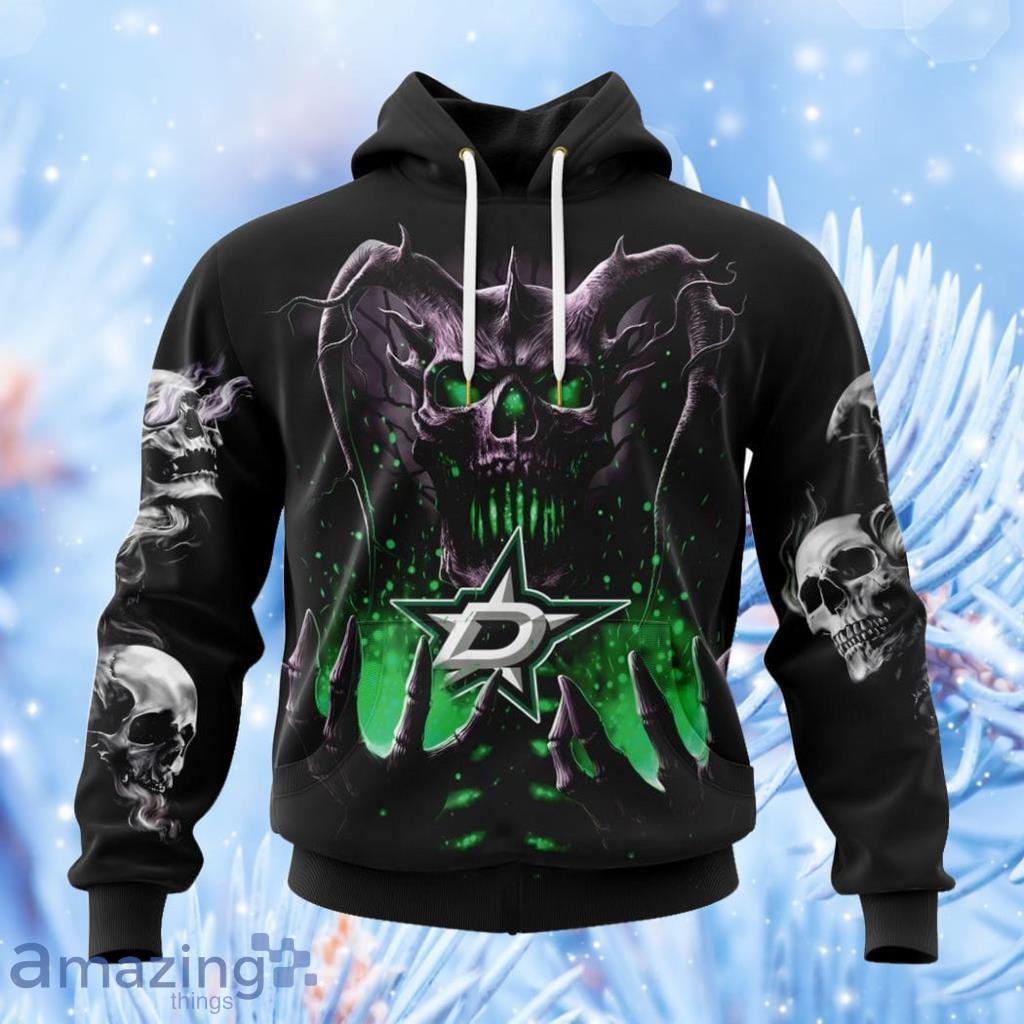 Nhl Dallas Stars Special Skull Art Design Hoodie 3D All Over Print Attract Gift For Men And Women image Nhl Dallas Stars Special Skull Art Design Hoodie 3D All Over Print Attract Gift For Men And Women Product Photo 1