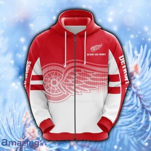 NHL Detroit Red Wings Red Hoodie, Zip Hoodie 3D All Over Print Meticulous Seams For Fans Product Photo 1