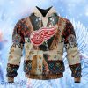 Nhl Detroit Red Wings Special Native Costume Design Hoodie 3D All Over Print Attract Gift For Men And Women