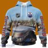NHL Edmonton Oilers Personalized Arena Skyline Design 3D Hoodie All Over Print Designed Part For Fans