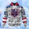 Nhl Los Angeles Kings Special Camo Design For Veterans Day Hoodie 3D All Over Print Attract Gift For Men And Women