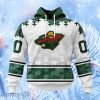 Nhl Minnesota Wild Special Autism Awareness Design With Home Jersey Style Hoodie 3D All Over Print Attract Gift For Men And Women